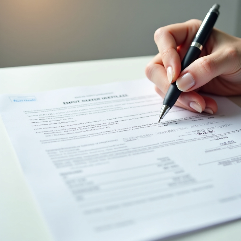 Contract de muncă și fluturar de salariu alături pe birou